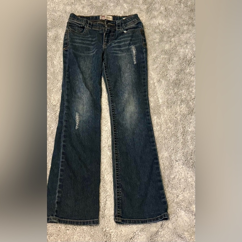 LEI Kids Dark Blue Distressed Jeans